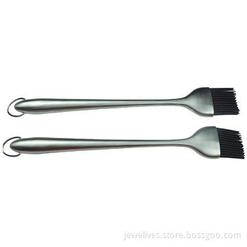 Grill Basting Silicone Brush with Stainless Steel Handle